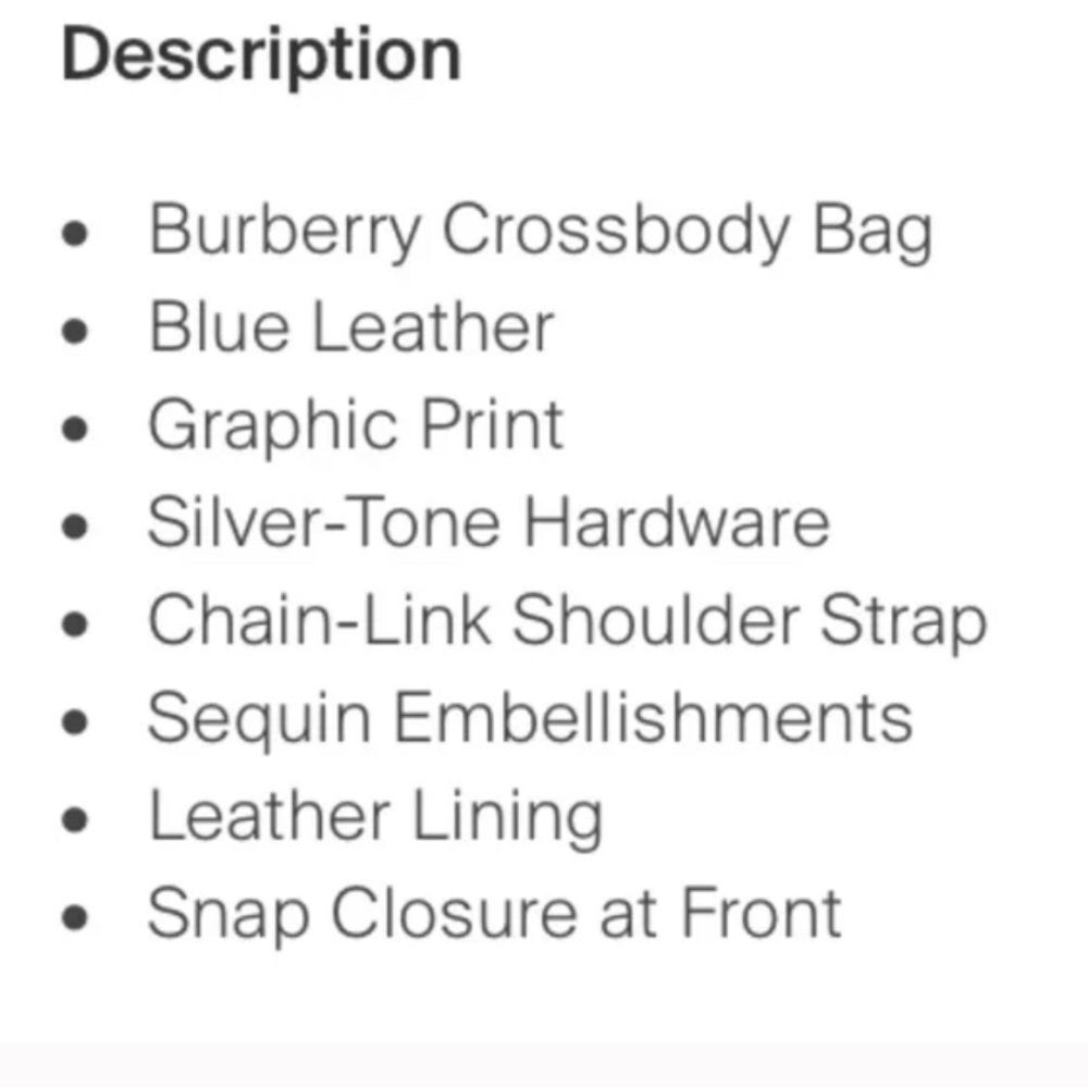 Burberry *Midnight Blue* Micro Mini Sequin Lola Crossbody - Picture 7 of 8